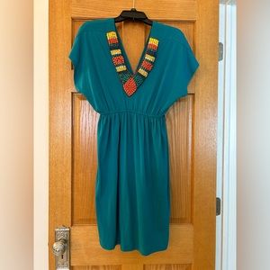 Beautiful beaded v neck dress